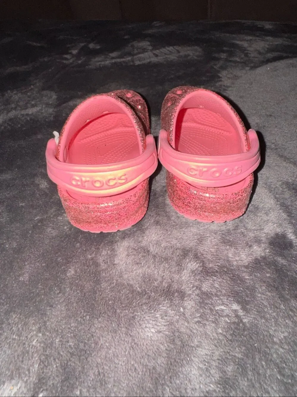 Crocs Baya glitter sleep on clogs size 5